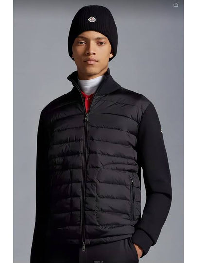 Padded Wool Zip-up Jacket Black - MONCLER - BALAAN 2