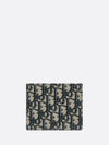 Compact Wallet Beige & Black  Oblique Jacquard - DIOR - BALAAN 2