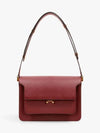 Saffiano Trunk Medium Shoulder Bag Burgundy - MARNI - BALAAN 5