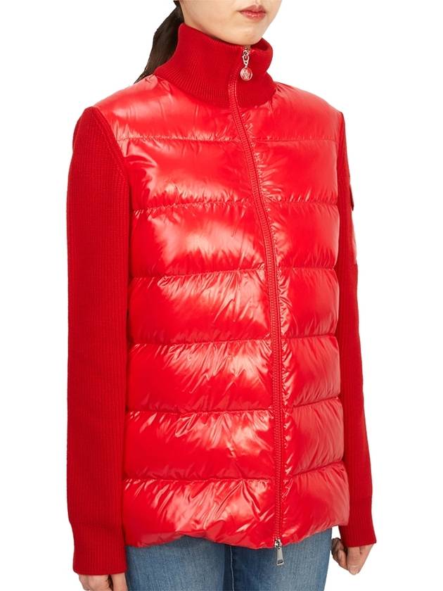 Padded Wool Cardigan Red - MONCLER - BALAAN 5