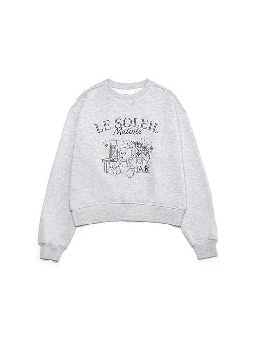 Brushed Options x Mas Teddy Bear Sweat Shirts MELANGE GRAY - LE SOLEIL MATINEE - BALAAN 1