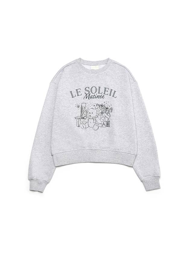 X Mas Teddy Bear Sweatshirt Melange Grey - LE SOLEIL MATINEE - BALAAN 1