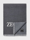 logo wool muffler gray - ERMENEGILDO ZEGNA - BALAAN 2