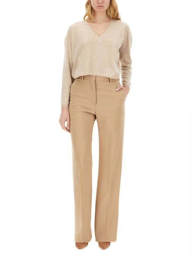 Precia V neck cashmere knit top beige - MAX MARA - BALAAN 3