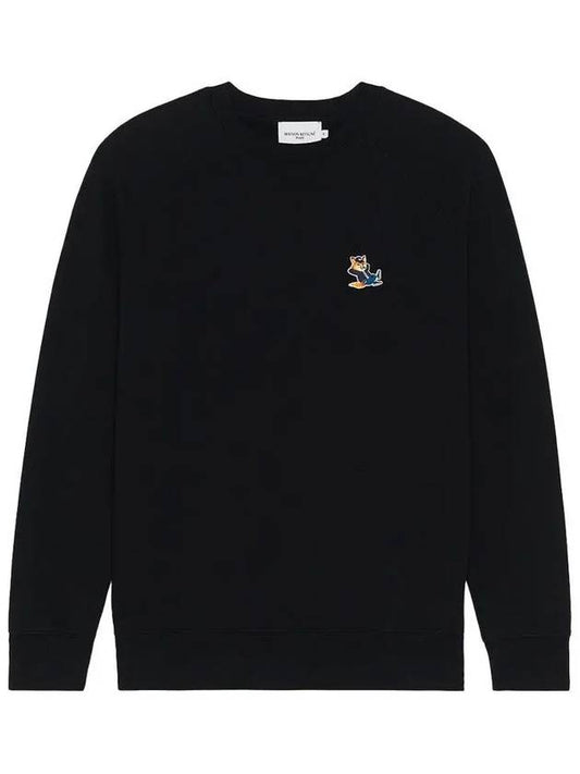 Dressed Fox Patch Classic Sweatshirt Black - MAISON KITSUNE - BALAAN 2