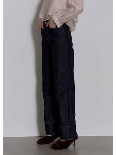 Orb roll up button denim pants - EGOEDIT - BALAAN 1