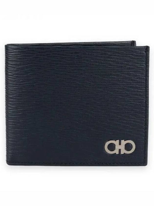 Gancini Half Wallet Deep Ocean - SALVATORE FERRAGAMO - BALAAN 2