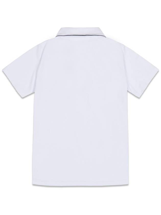 Cold Cooling PK Zip-up Short Sleeve Short Sleeve T-Shirt White MCSS24ST1WH - MACKY - BALAAN 3