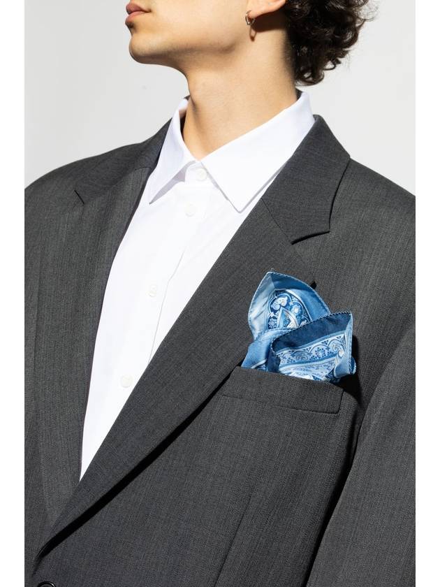 Etro Silk Pocket Square, Men's, Blue - ETRO - BALAAN 2