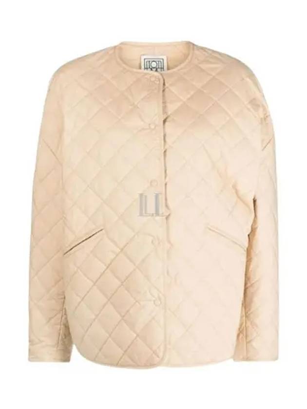 Overfit Diamond Quilted Jacket Beige - TOTEME - BALAAN 2