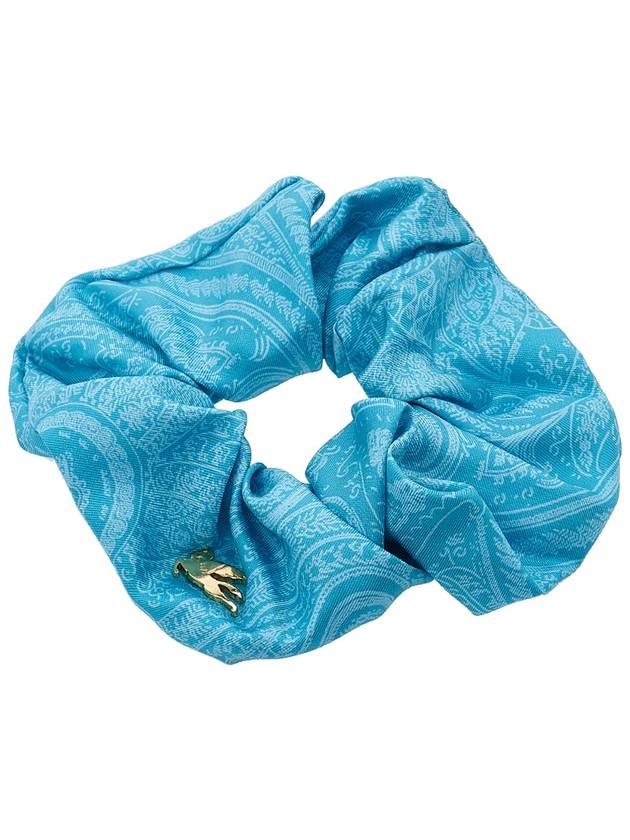 Paisley Pegasus Logo Scrunchy Blue - ETRO - BALAAN 11