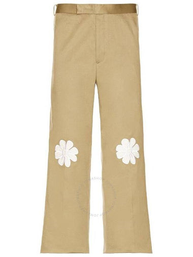 Thom Browne Satin Stitch Unconstructed Daisy Patch Trouser, Brand Size 3 (Large) - THOM BROWNE - BALAAN 1