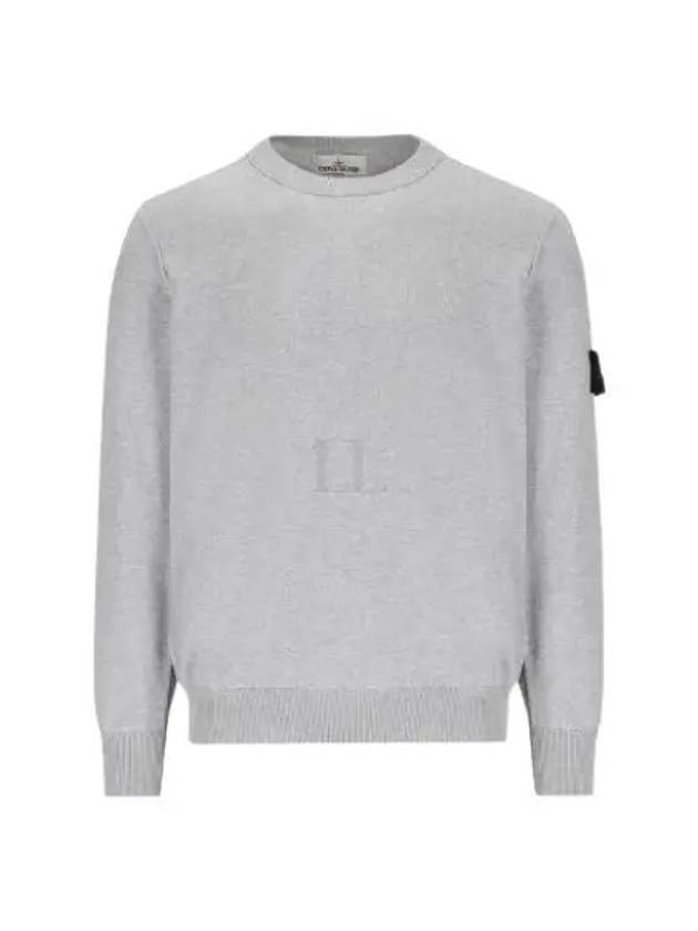 Crewneck Soft Cotton Knit Top Charcoal - STONE ISLAND - BALAAN 2