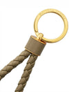 Intrecciato Lambskin Key Holder Taupe - BOTTEGA VENETA - BALAAN 4