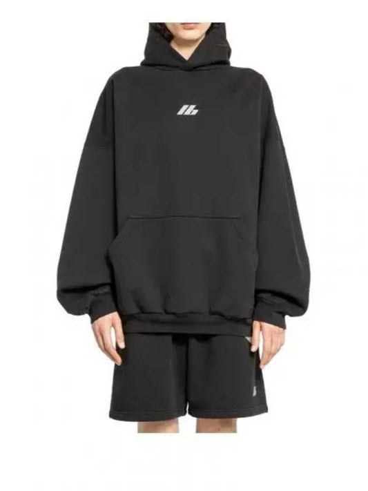 Logo Print Hoodie Black - BALENCIAGA - BALAAN 2