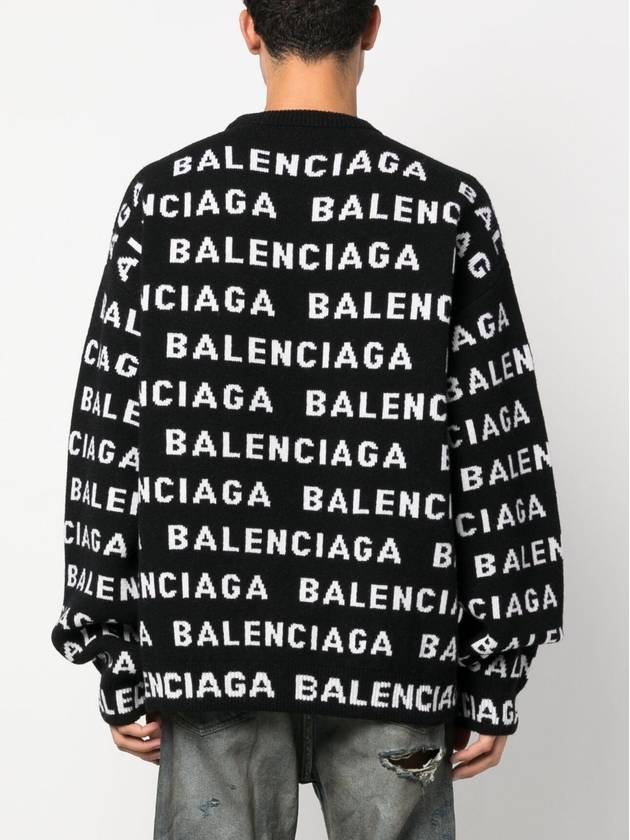 All-Over Logo Sweatshirt Black - BALENCIAGA - BALAAN 4