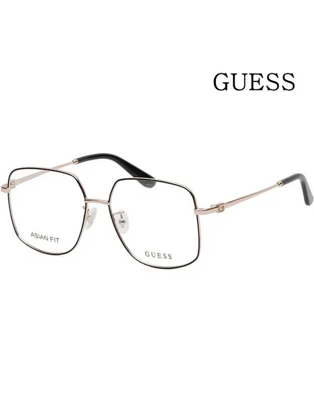 Glasses frame GU2839D 005 square men women metal frame Asian fit - GUESS - BALAAN 4