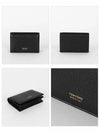 Logo Leather Card Wallet Black - TOM FORD - BALAAN 3