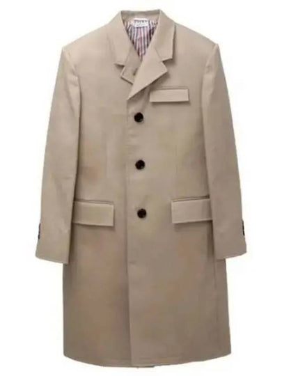 RWB Loop Tab High Armhole Mackintosh Single Coat Beige - THOM BROWNE - BALAAN 2