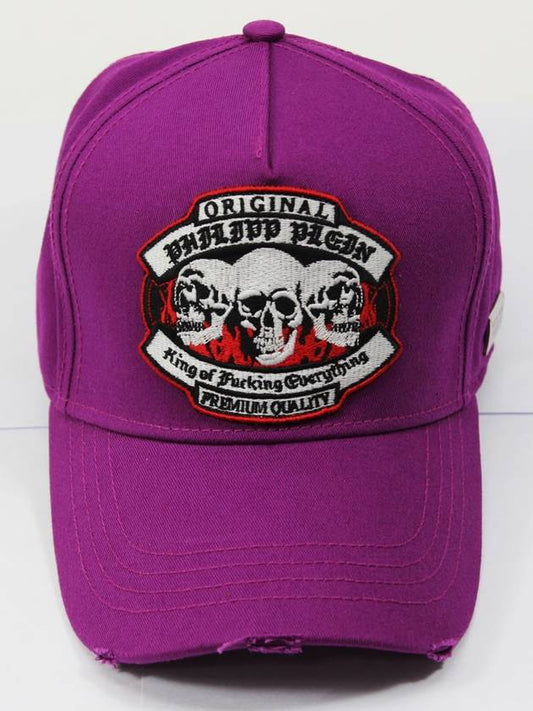 Men's Baseball Hat Skull FUXIA Ball Cap A20A UAC0062 PTE003N - PHILIPP PLEIN - BALAAN 1