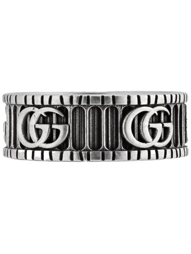 GG Marmont Silver Ring with Bouble G Detail - GUCCI - BALAAN 4