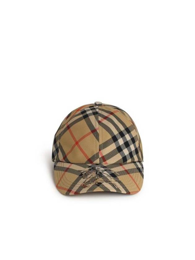 Log Check Ball Cap Beige - BURBERRY - BALAAN 1