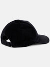 Embroidered Logo Velvet Ball Cap Black - MIU MIU - BALAAN 4