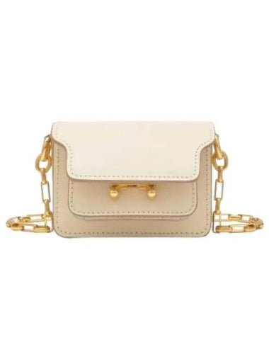 Trunk nano chain cross bag talc - MARNI - BALAAN 1