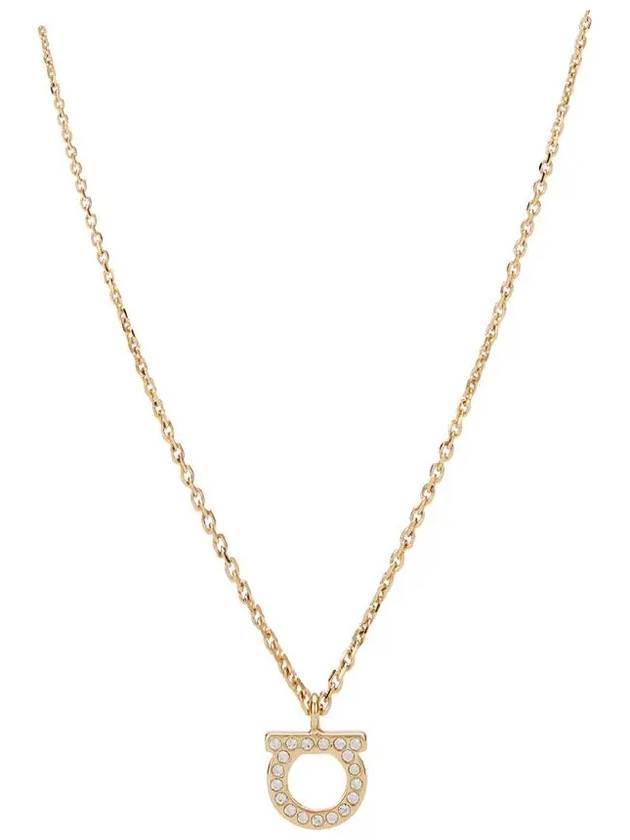 Gancini Crystal Necklace Gold - SALVATORE FERRAGAMO - BALAAN 4