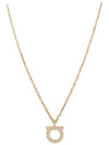 Gancini Crystal Necklace Gold - SALVATORE FERRAGAMO - BALAAN 4