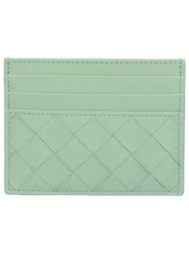 Intrecciato Card Holder Light Mint Green Wallet - BOTTEGA VENETA - BALAAN 1