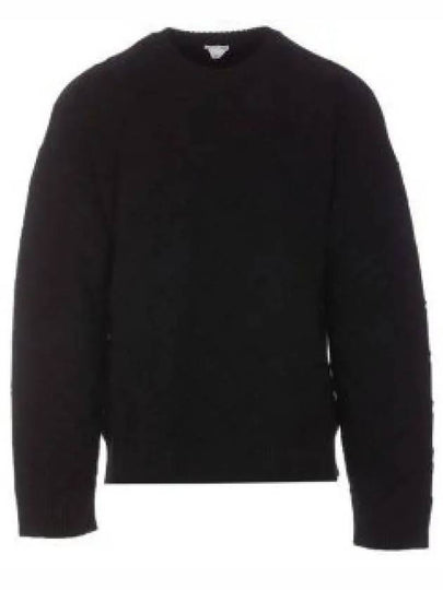 Bottega Veneta 3D Intreccio Crew Neck Sweater 751972V36Y0 1000 - BOTTEGA VENETA - BALAAN 2