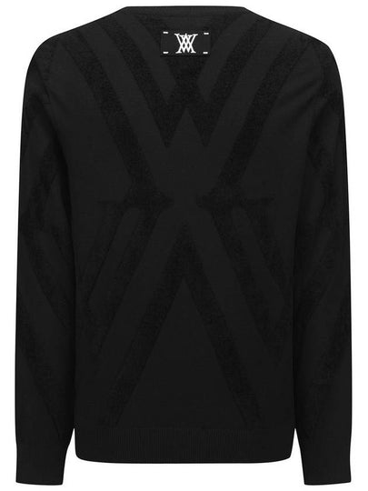 Official M BIG LOGO INTARSIA PULLOVER BK - ANEWGOLF - BALAAN 2