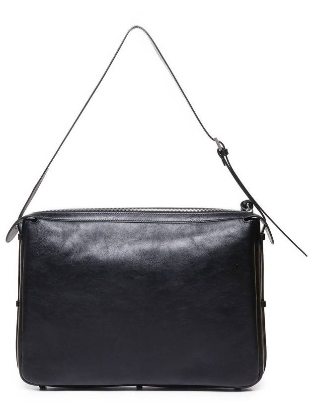 Simply Large Leather Shoulder Bag Black - FENDI - BALAAN 3