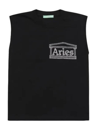 Aries Diamante Slash Bag Shrunken Vest Black - ARIES - BALAAN 1