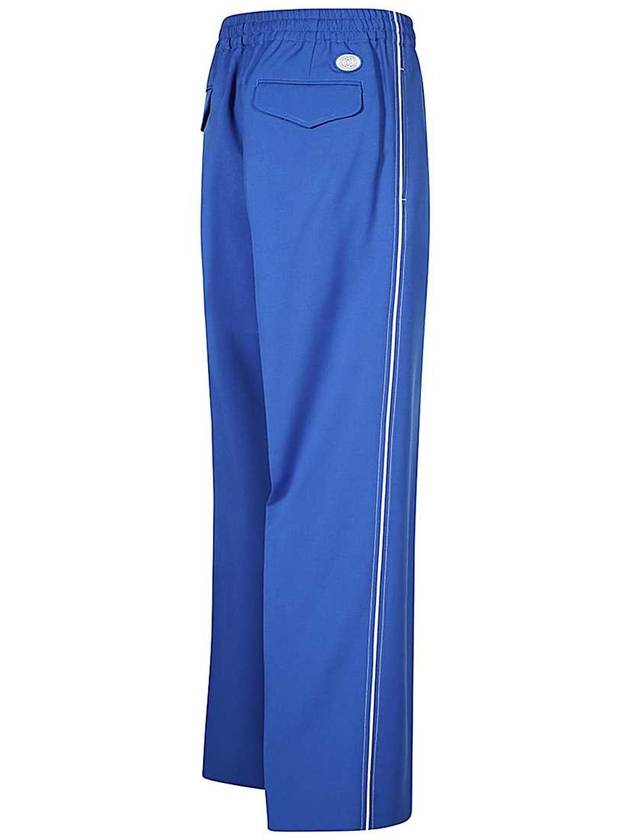 Interlocking G Wool Mohair Track Pants Blue - GUCCI - BALAAN 4