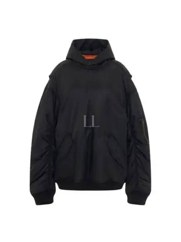 Sporty B Over Bomber Hoodie Black - BALENCIAGA - BALAAN 2