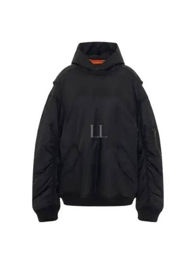 Sporty B Over Bomber Hoodie Black - BALENCIAGA - BALAAN 2