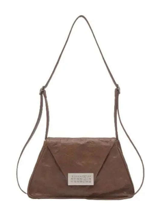 MM6 Medium Numeric One Out Leather Shoulder Bag Rustic Brown - MAISON MARGIELA - BALAAN 1