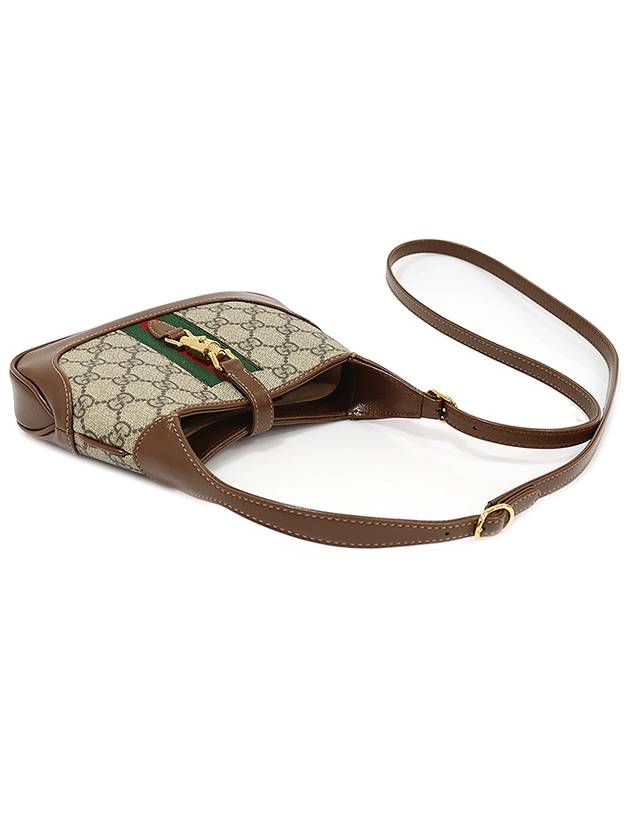 637092 GG Supreme Canvas Gold Plated Jackie 1961 Mini Crossbody Bag - GUCCI - BALAAN 4