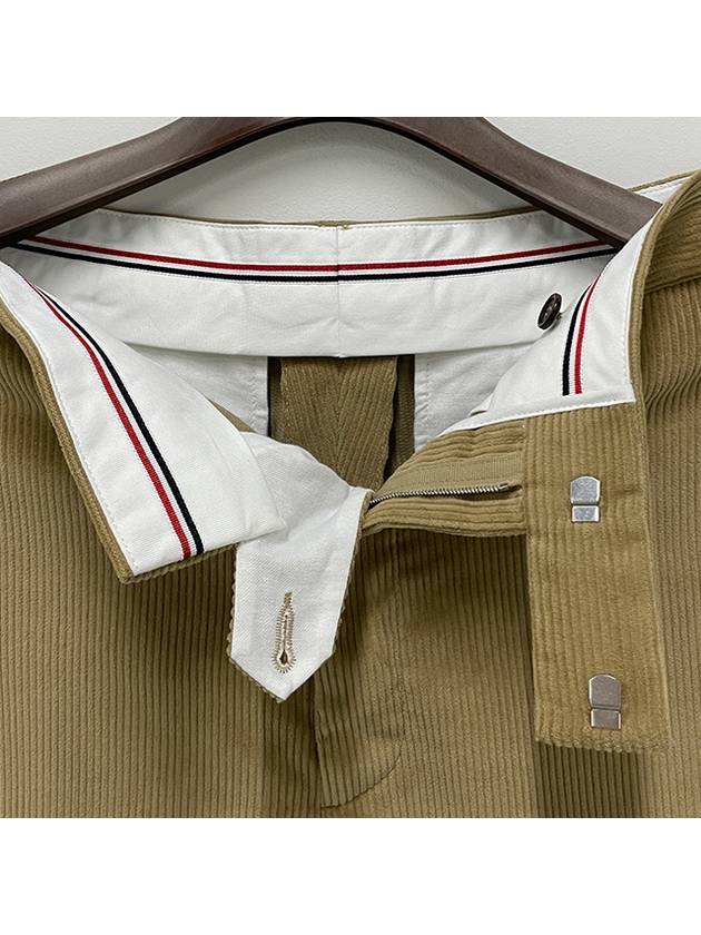 Men's Corduroy Straight Pants Beige - THOM BROWNE - BALAAN 9