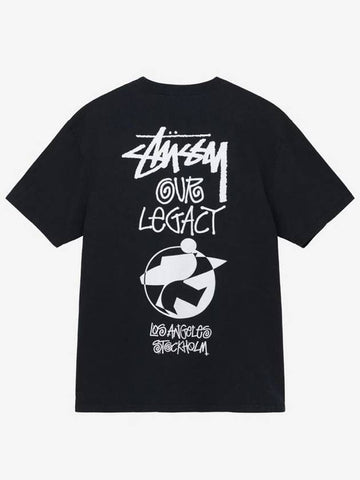 Our Legacy Surfman 2 Pigment Dyed T Shirt Black Men - STUSSY - BALAAN 1