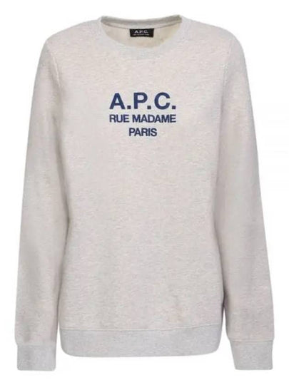 Women's TINa Logo Sweat Sweatshirt Heather Ecru - A.P.C. - BALAAN 2