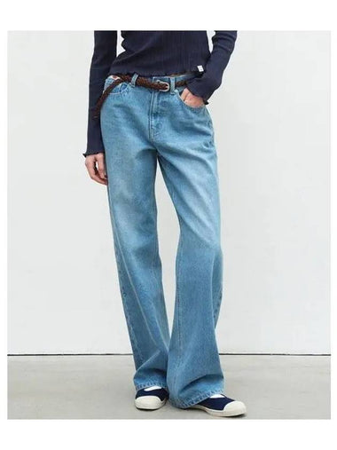 SEMI WIDE DENIM PANTS BLUE - BENSIMON - BALAAN 1