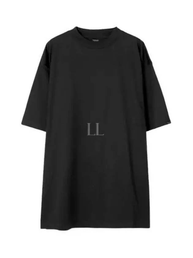 Cotton Crew Neck Short Sleeve T-Shirt Black - BALENCIAGA - BALAAN 2