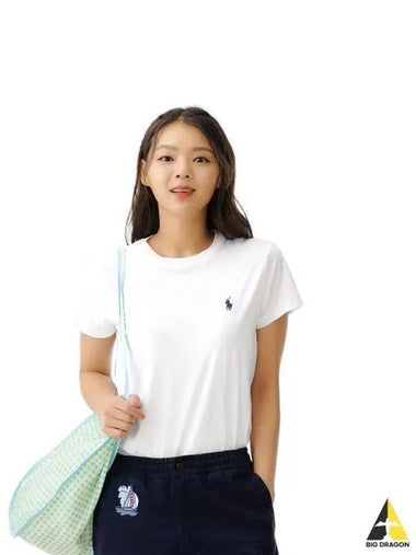 W Cotton Crew Neck Tee White - POLO RALPH LAUREN - BALAAN 1