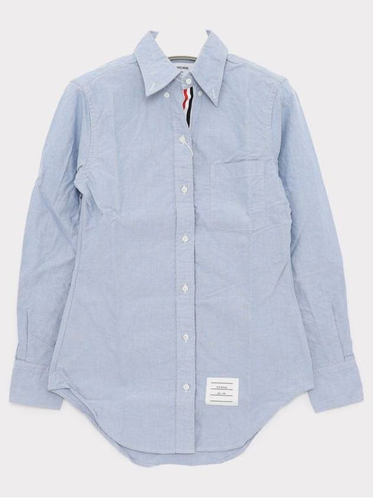Button Down Cotton Oxford Long Sleeve Shirt Light Blue - THOM BROWNE - BALAAN 2