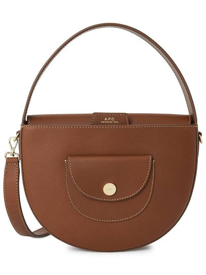 Le Pocket Small Smooth Leather Hobo Cross Bag Brown - A.P.C. - BALAAN 2