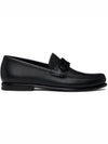 Gancini Bit Leather Moccasin Loafers Black - SALVATORE FERRAGAMO - BALAAN 2