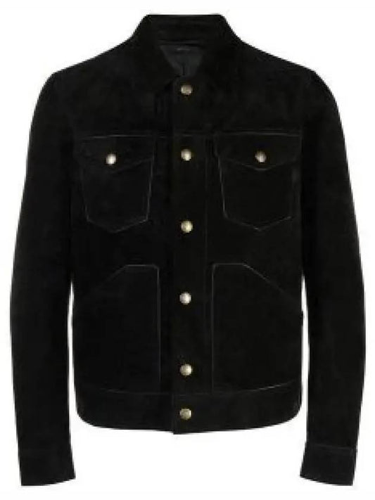 Cashmerer Suede Jacket Black - TOM FORD - BALAAN 2